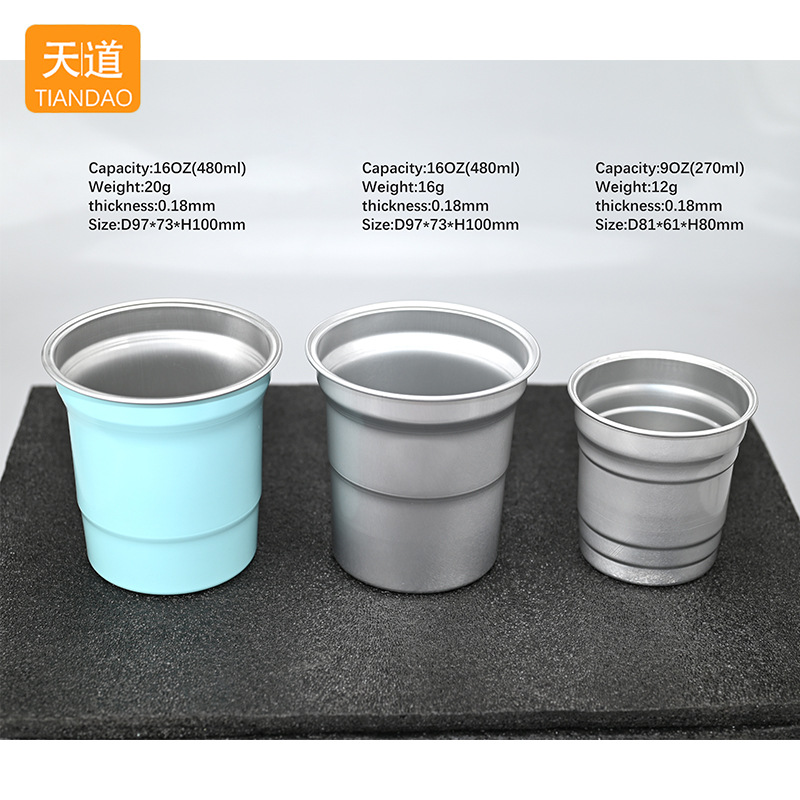 Vasos de aluminio de 16 oz