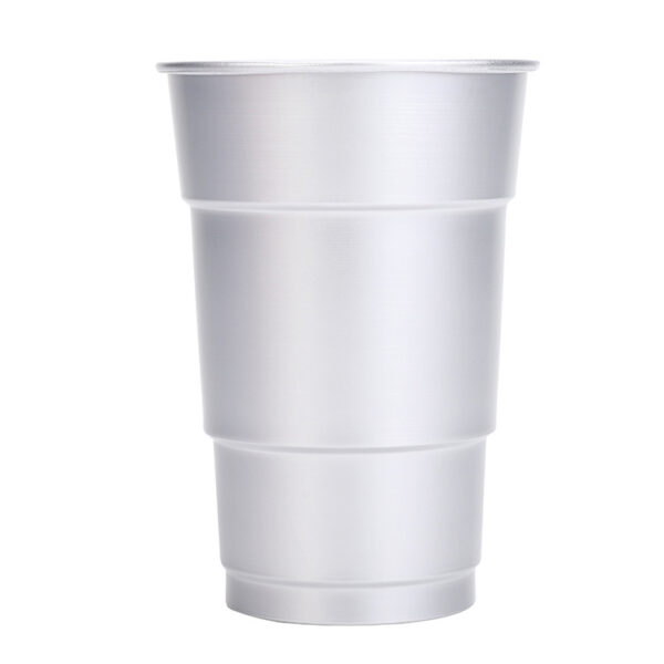 Taza de aluminio solo color plata