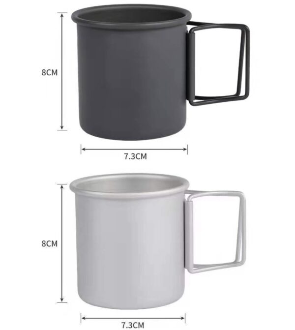 Dimensiones de las tazas de café de aluminio de 300 ml