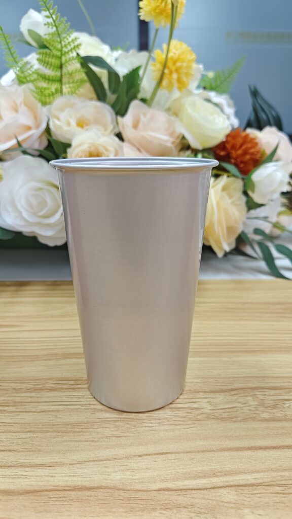 Vasos desechables de aluminio de 16 oz