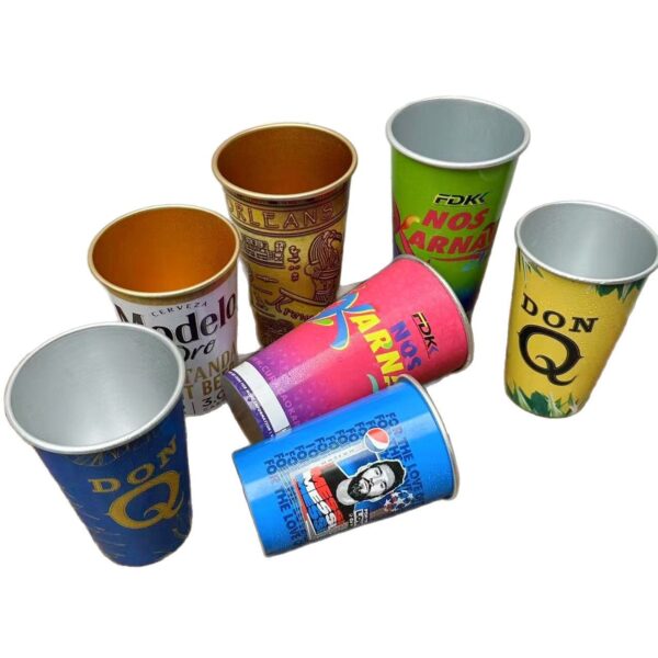 Tazas de aluminio personalizadas con logotipos completos