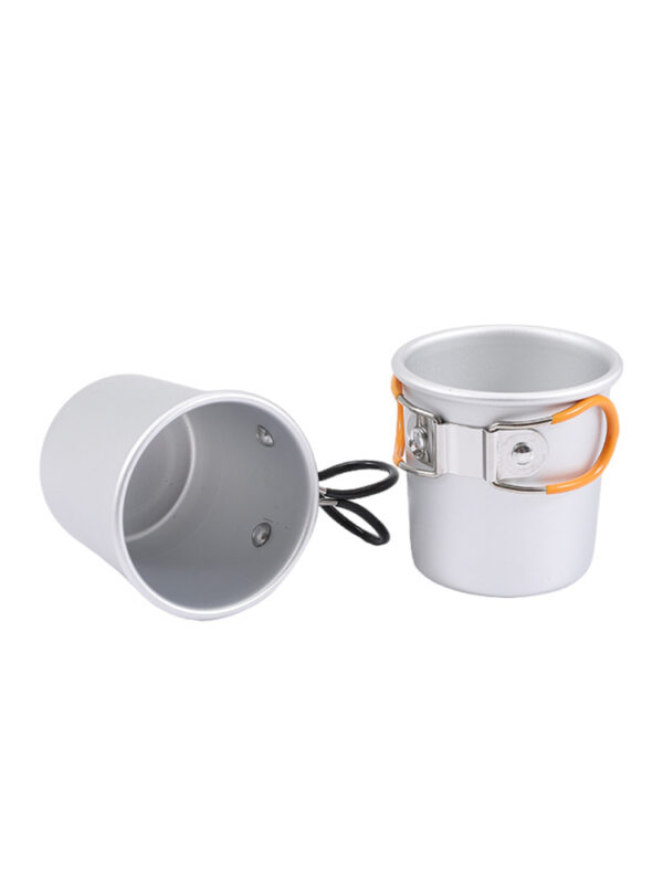 Tazas de café de aluminio de 150 ml con asa