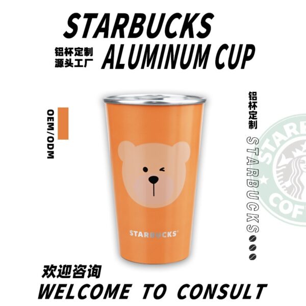 Vaso de aluminio que cambia de color de Starbucks