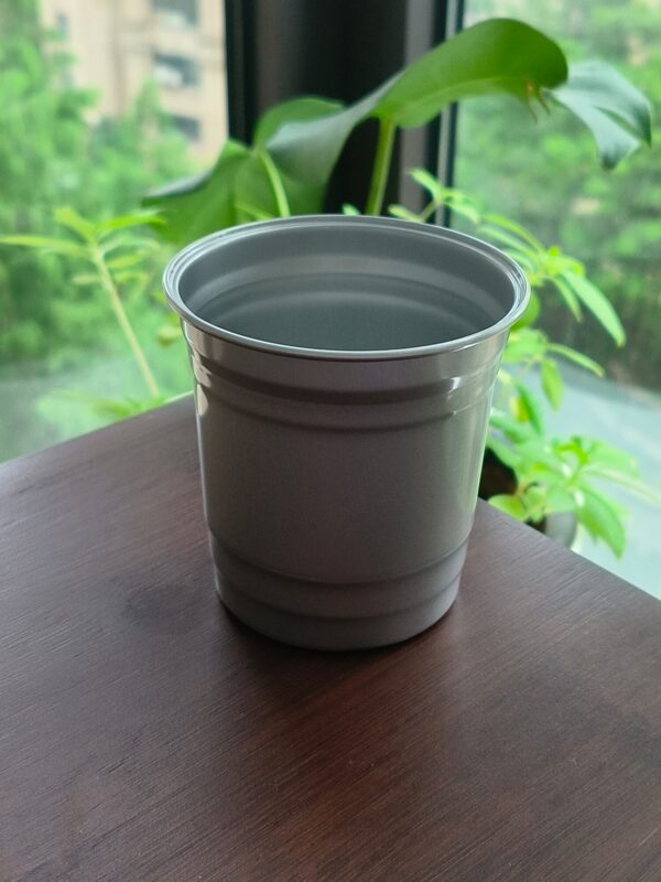 Vaso de aluminio desechable de 9 oz