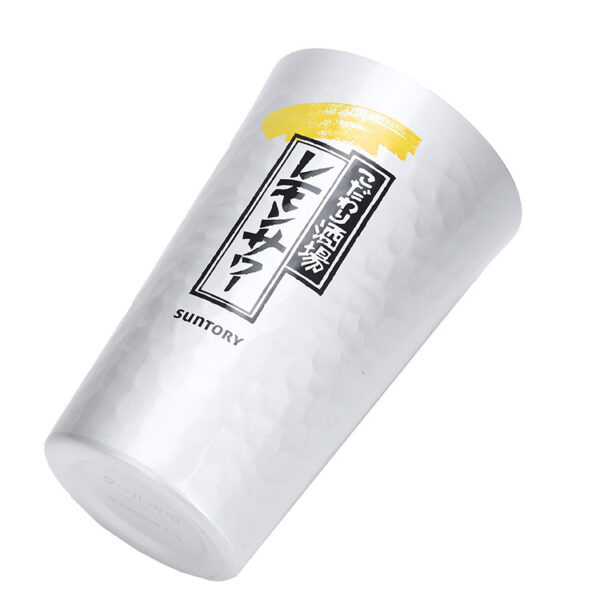 Vasos de cerveza japoneses de aluminio martillado