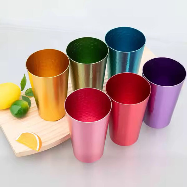 Vasos de cerveza de aluminio martillado - 6 colores