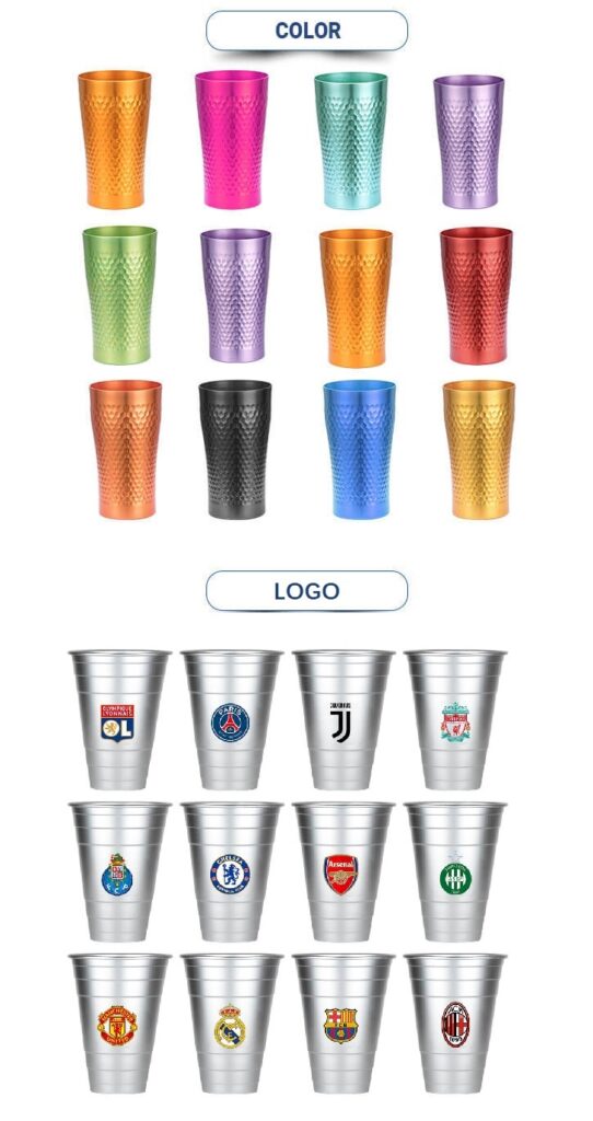 tazas de aluminio-colores personalizados