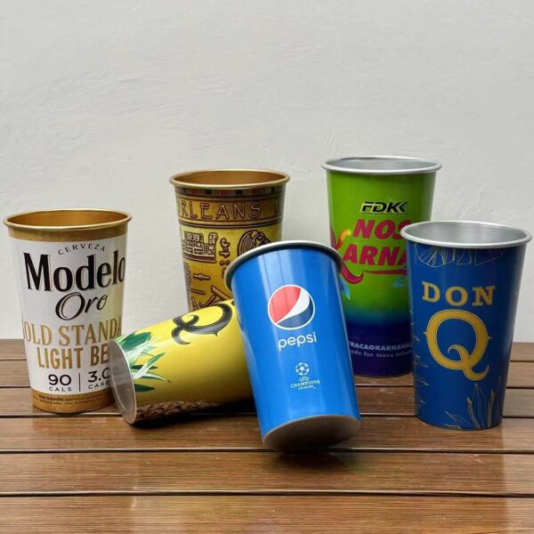 personalizadas con logotipos completos Tazas de aluminio