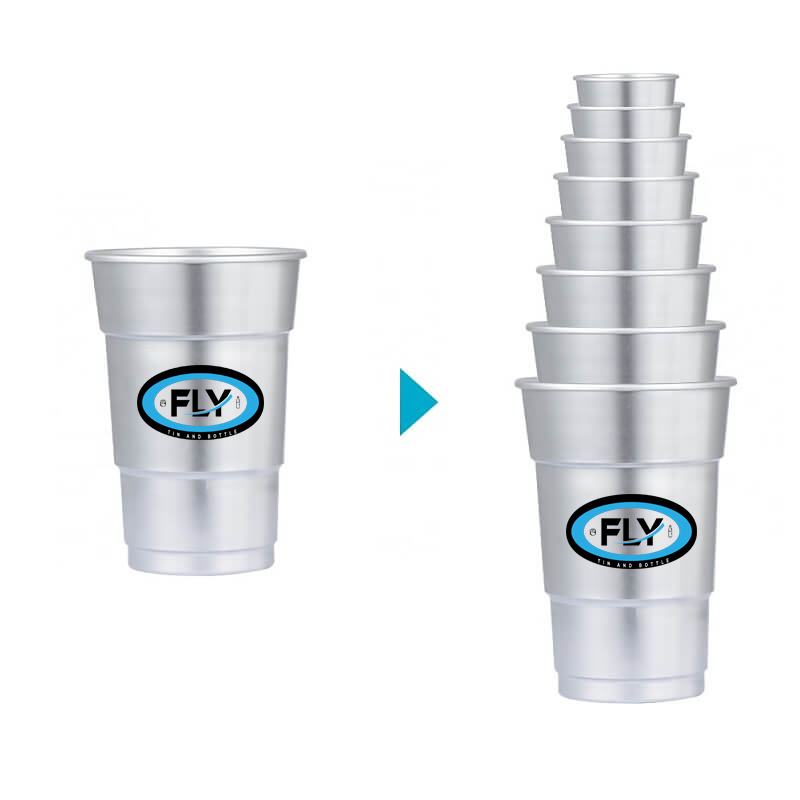 tamaños de tazas de aluminio