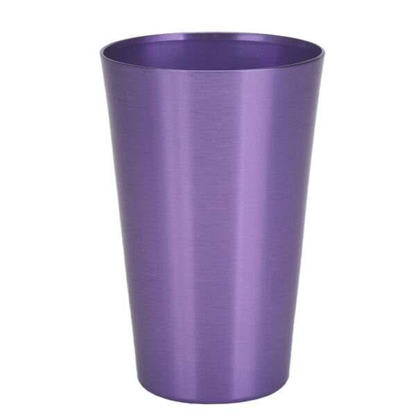 taza de aluminio morado