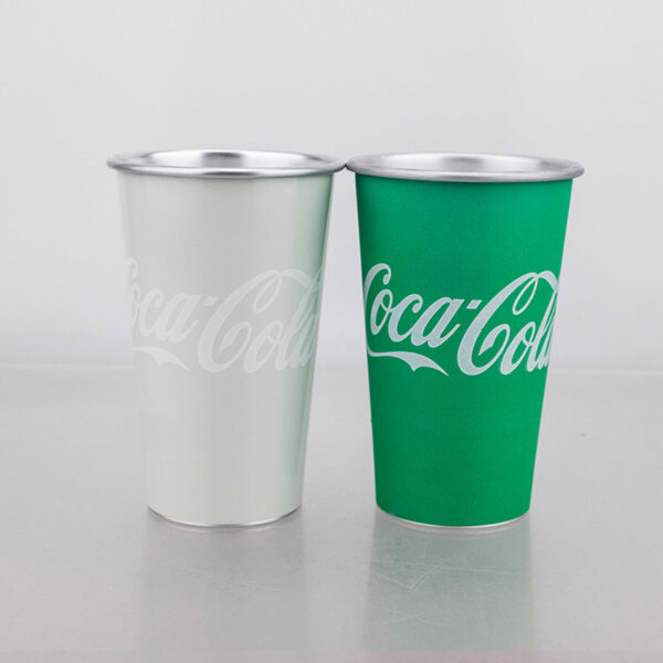 vasos de aluminio coca cola