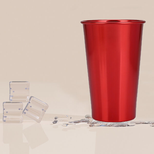 vasos de aluminio para helado rojo