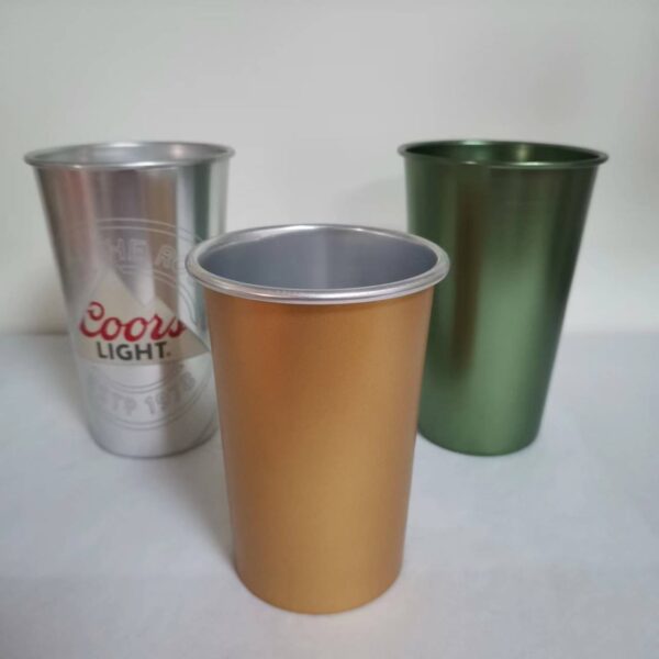 tazas de aluminio laminado