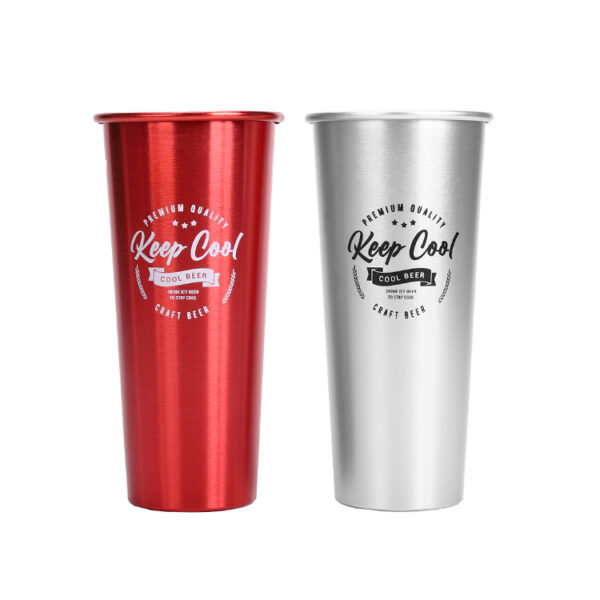 vasos altos de aluminio de colores