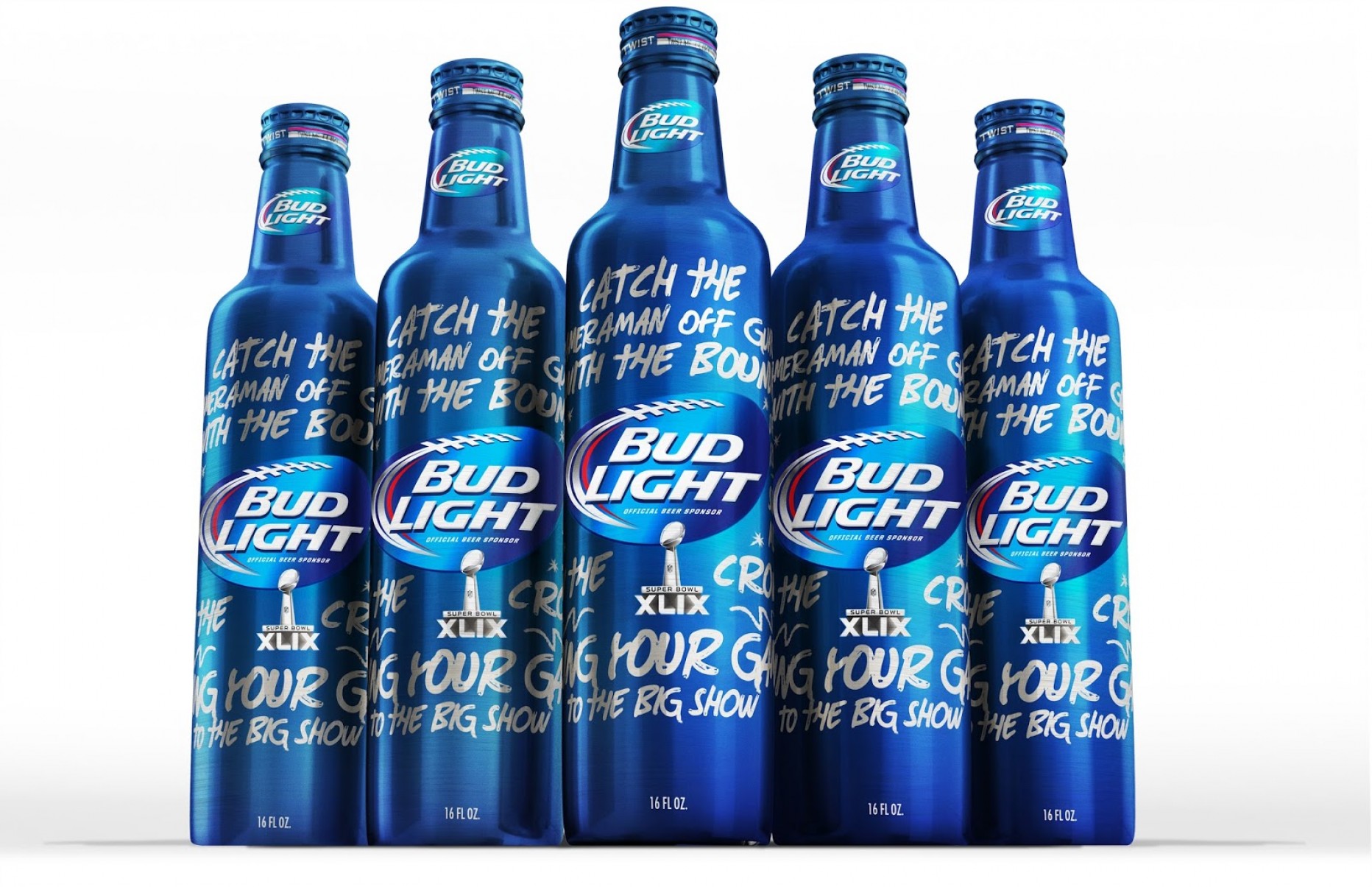 Botella de aluminio Bud Light de 16 oz