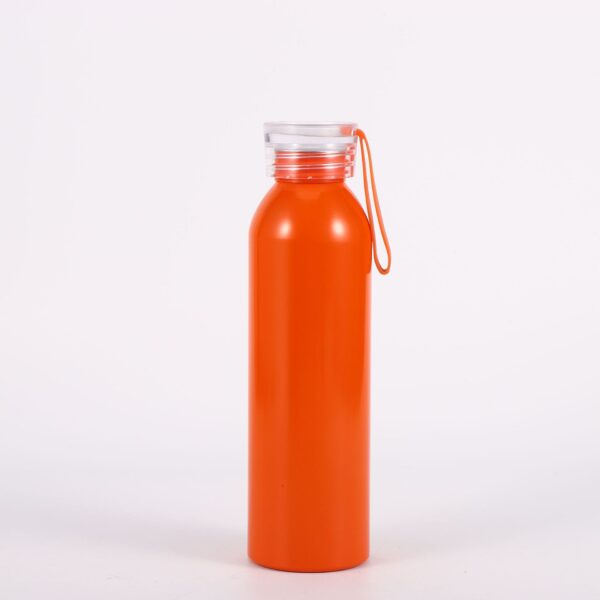 Botellas de aluminio de color rojo anaranjado para agua potable
