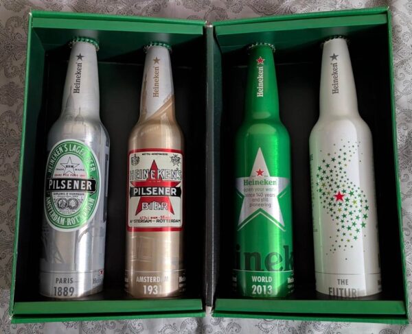 Caja de regalo de botella de aluminio de Heineken