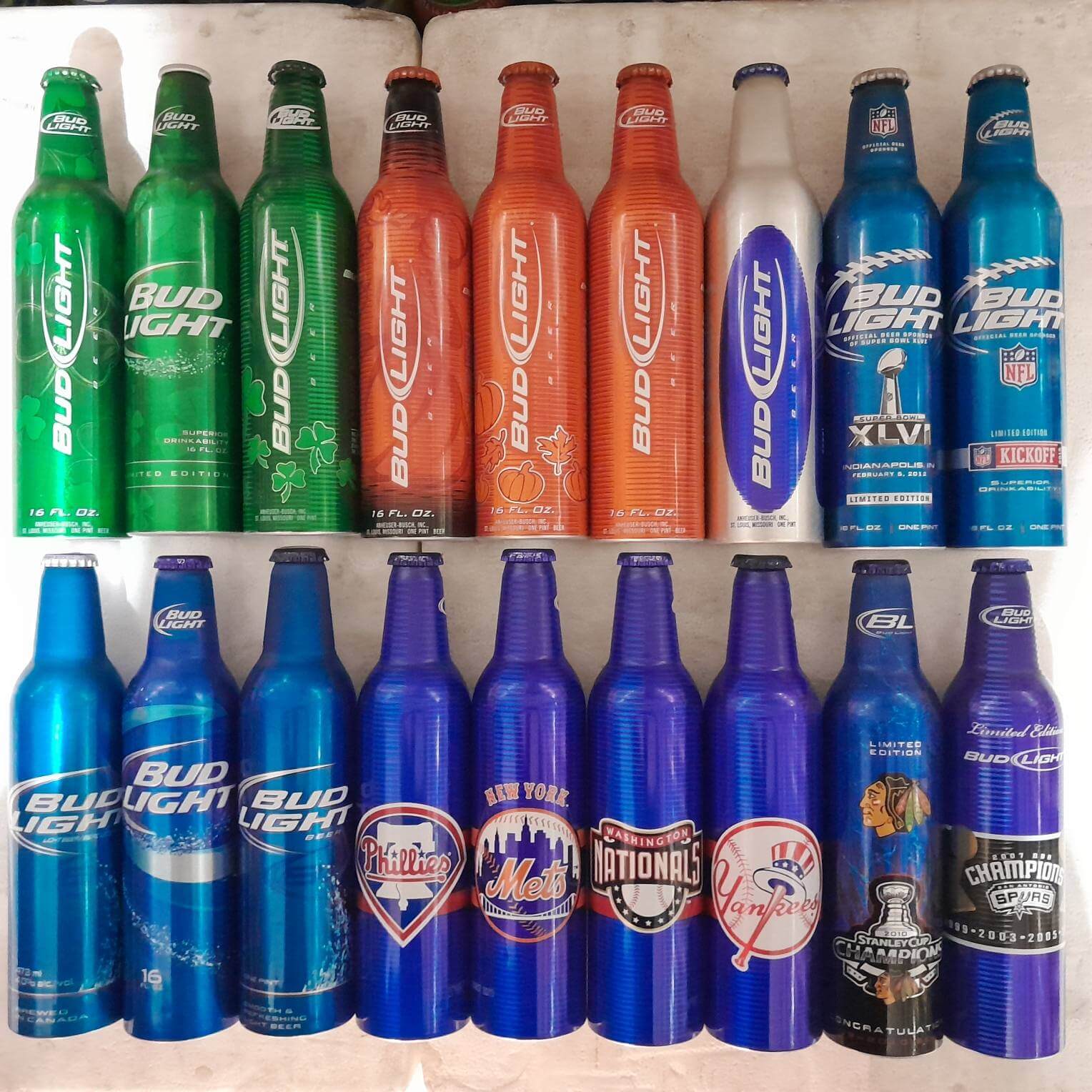 Tapón corona de aluminio para botellas de cerveza Bud Light