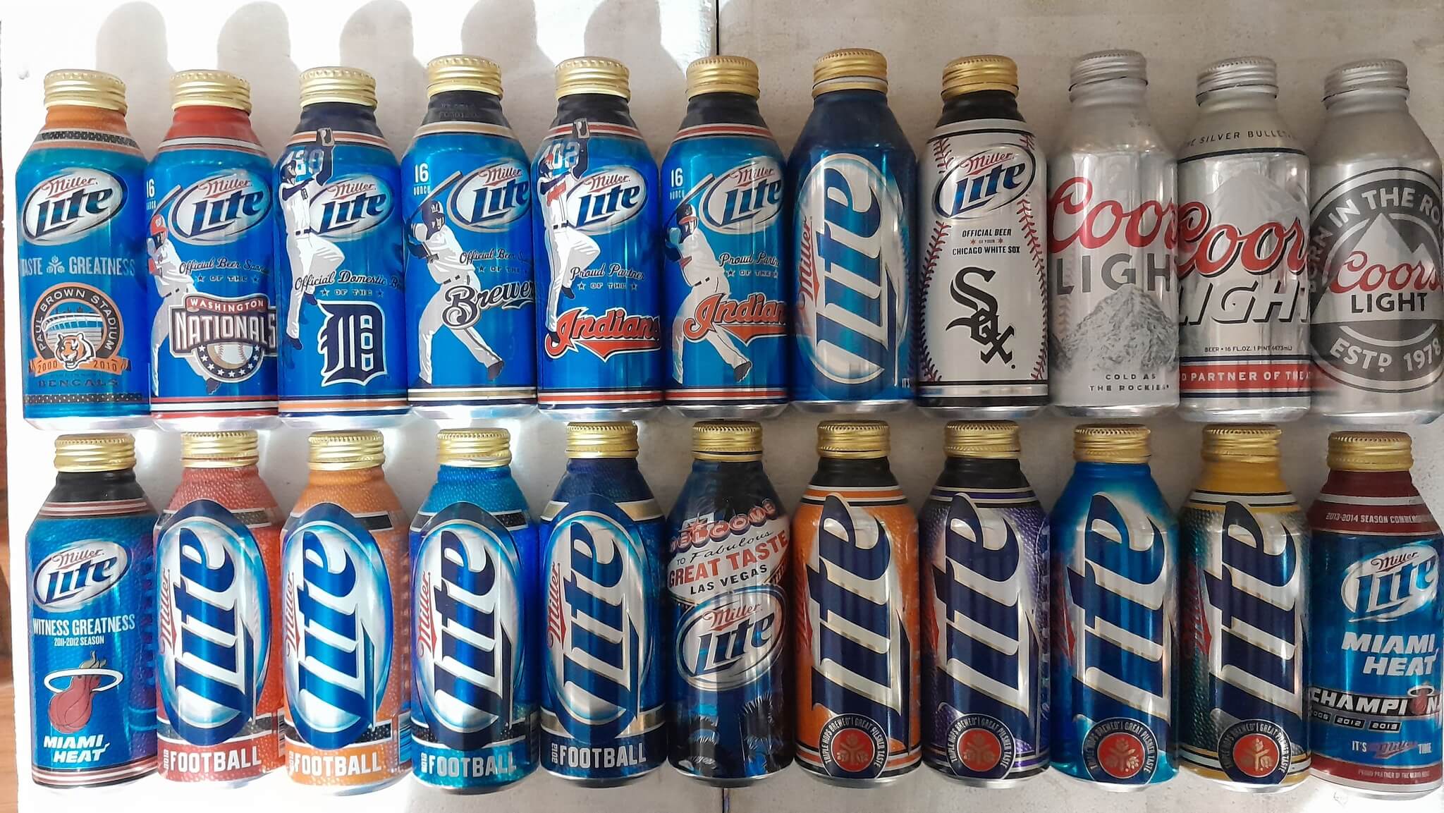 tipos Botella de aluminio Miller-Lite
