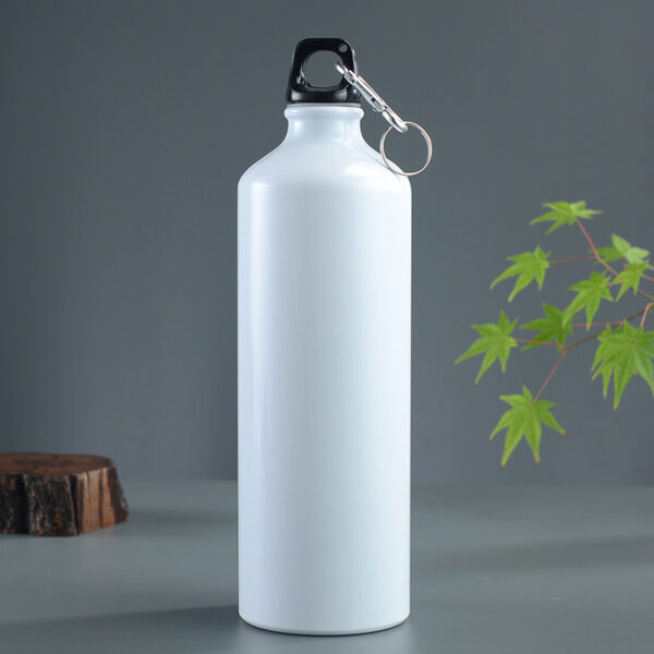 Botella de aluminio blanca para agua de 1 litro