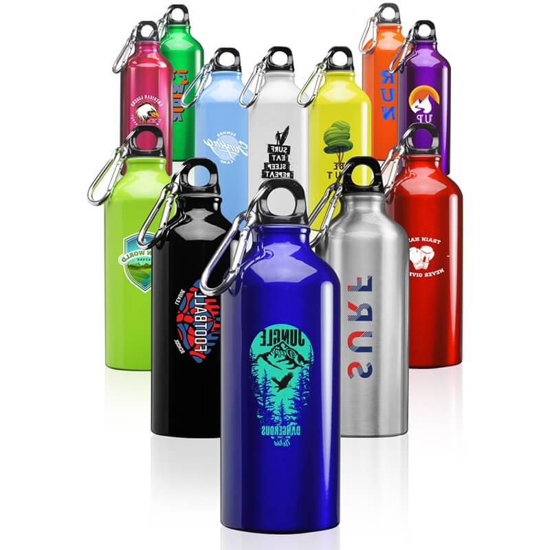 botella de aluminio con diseños