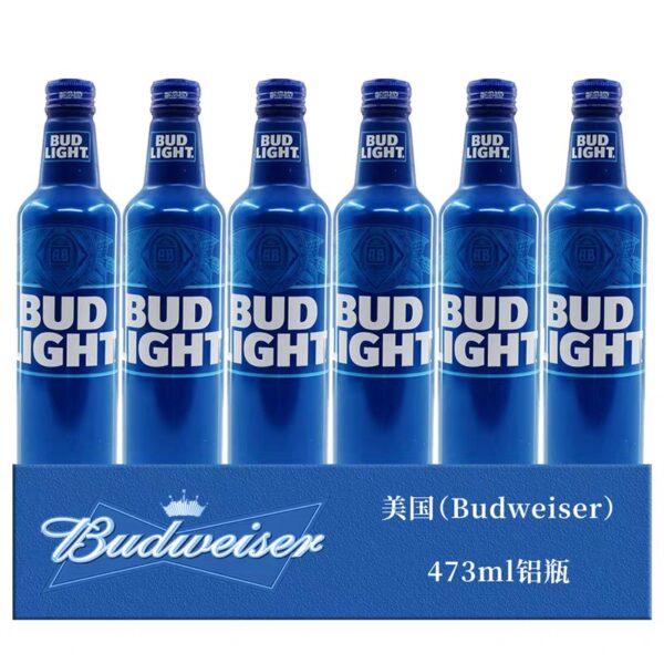 Botella Bud Light con tapón de aluminio Ropp