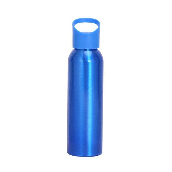 botella deportiva de aluminio azul