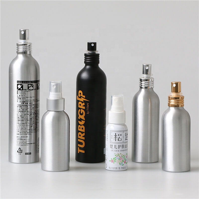 frascos de perfume de aluminio