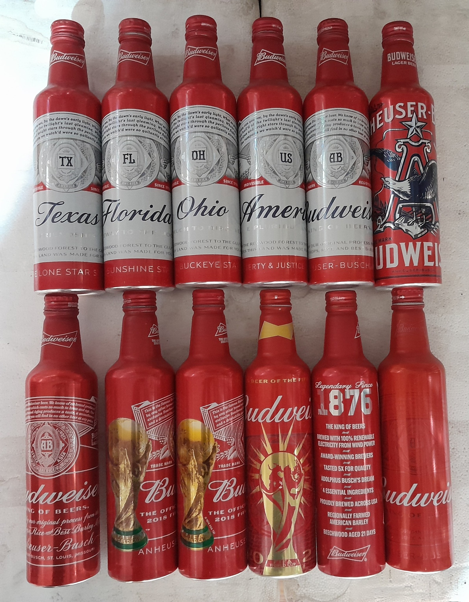 Cerveza Budweiser en botellas de aluminio