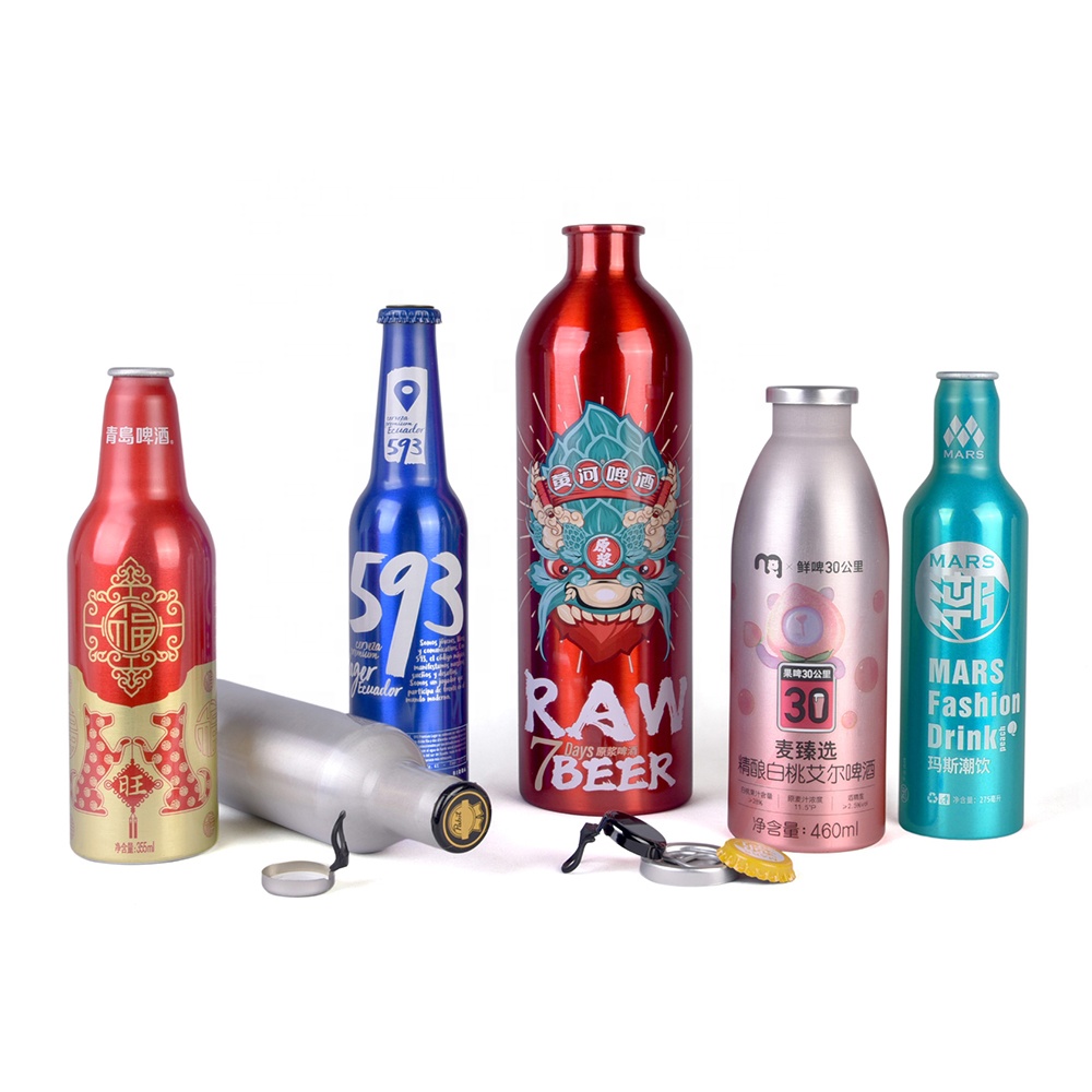 tipos de botellas de cerveza de aluminio