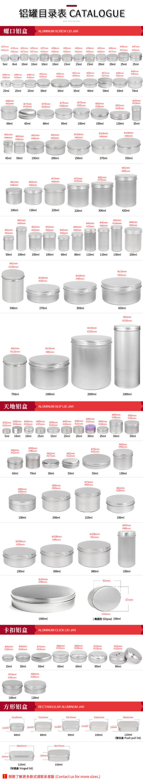 catálogo de latas de aluminio