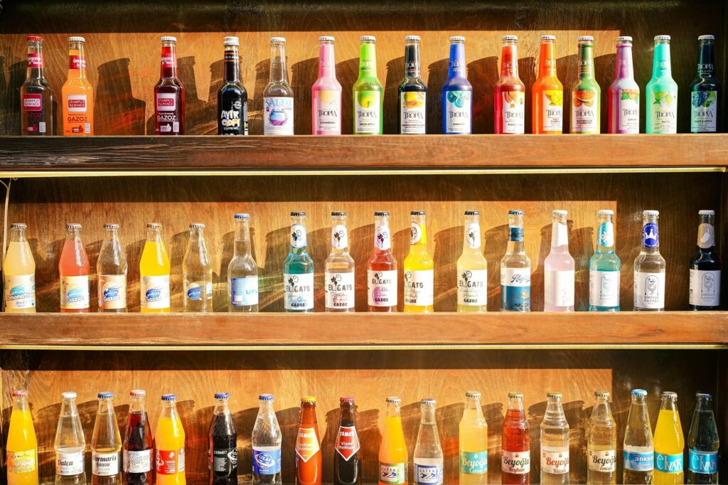 envase de botella de vidrio