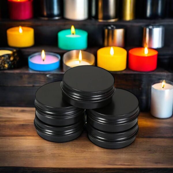latas de aluminio para velas negras