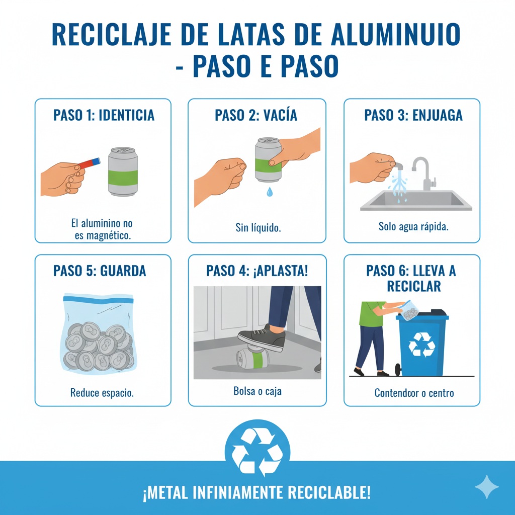 Cómo reciclar latas de aluminio paso a paso