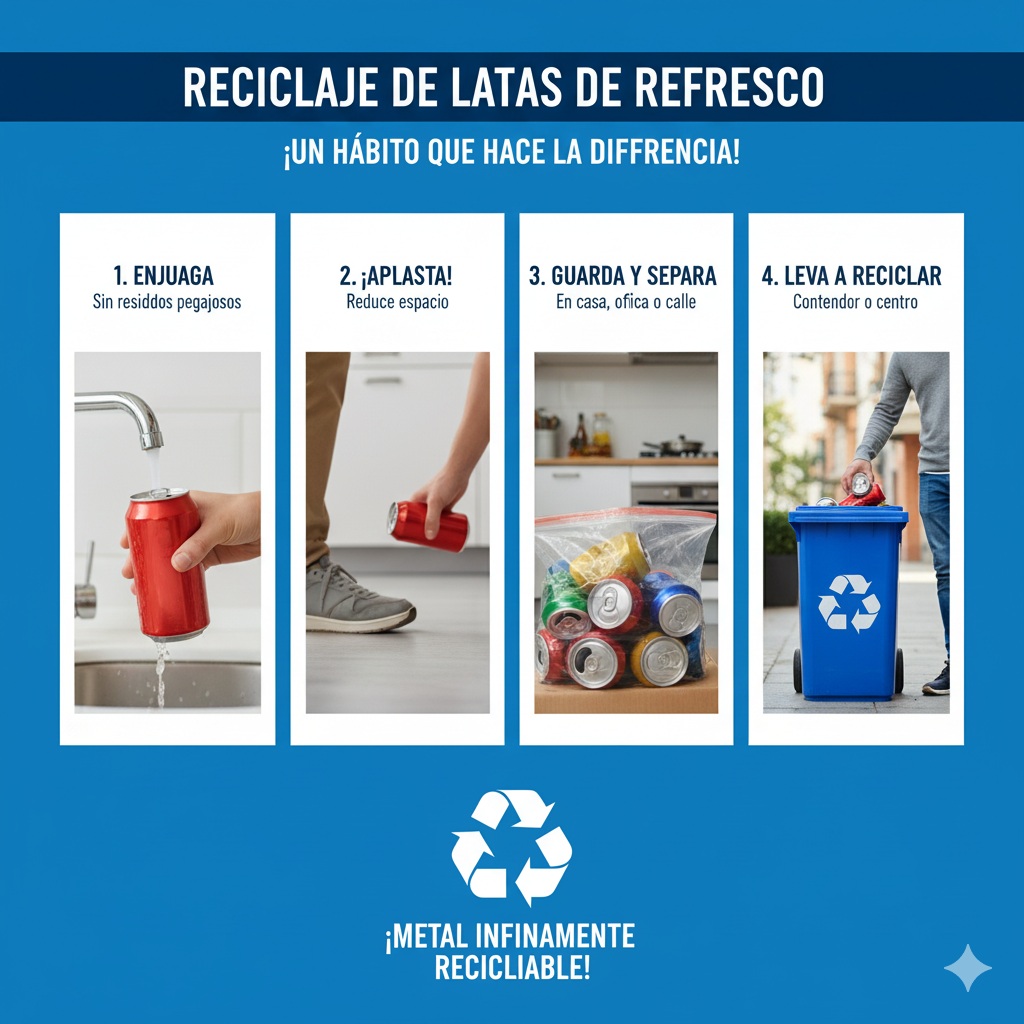 Como se puede reciclar las latas de refresco