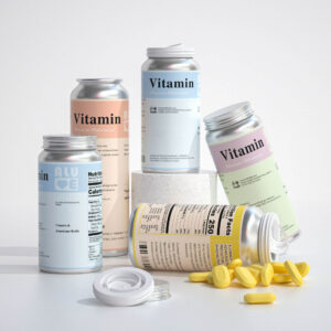 botellas con cápsula de aluminio