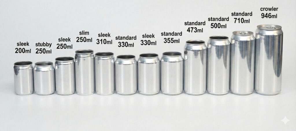 medidas de latas de aluminio