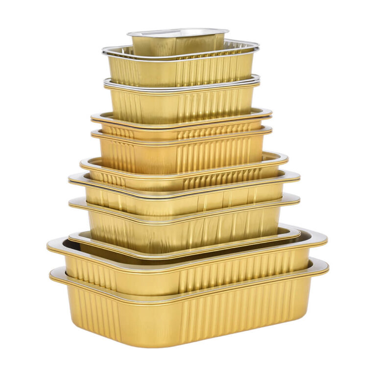 Oro Recipientes De Aluminio Desechables