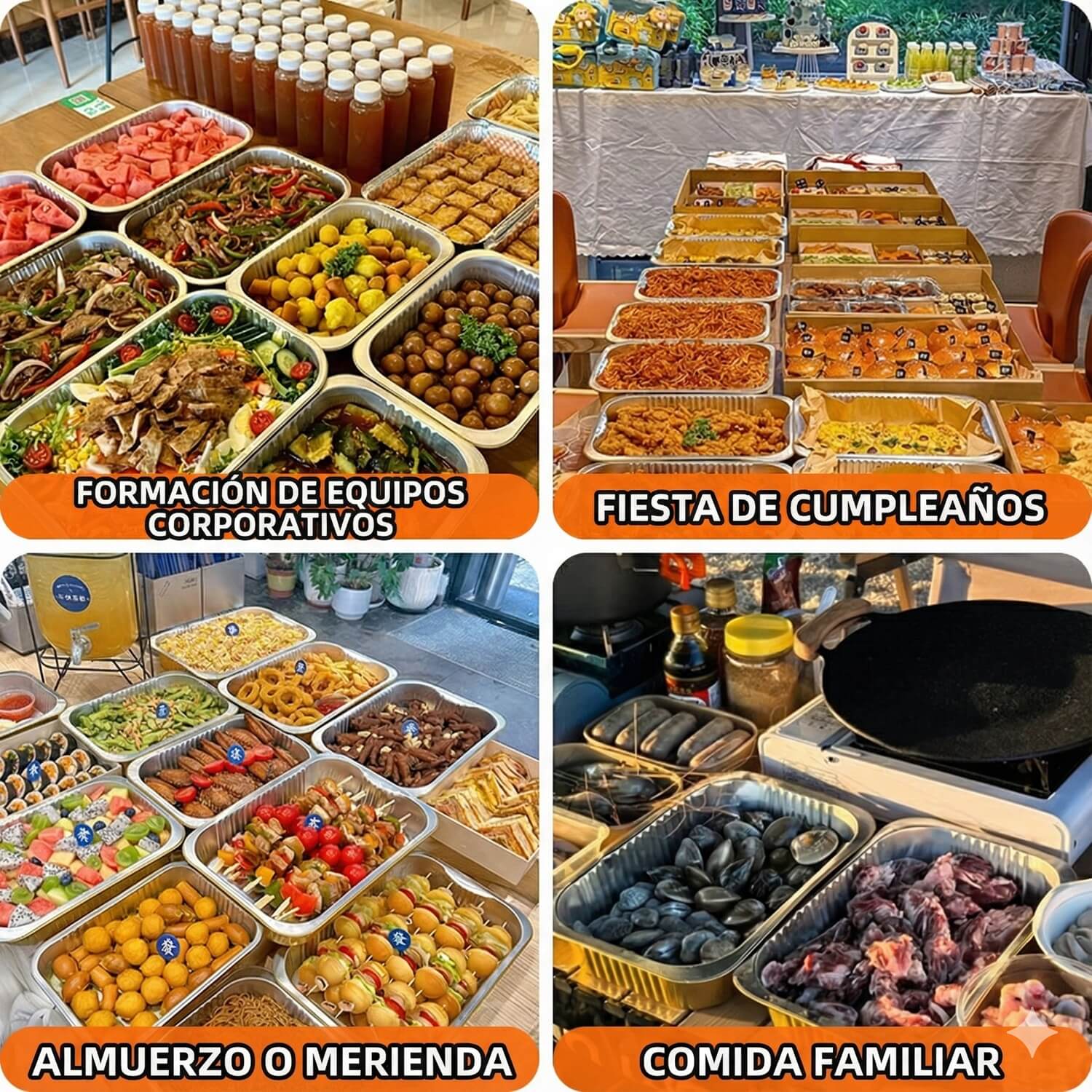 Recipientes De Aluminio Para Alimentos Para Eventos