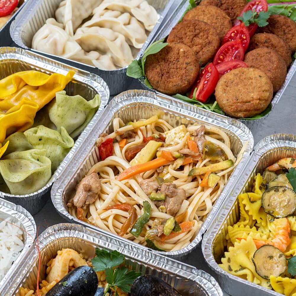 Recipientes De Aluminio Para Fideos