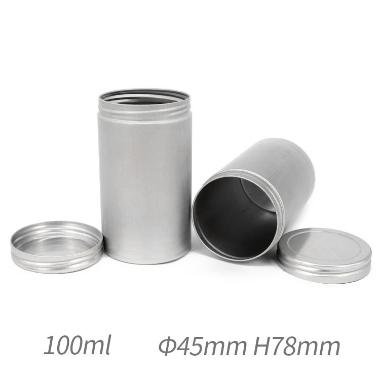 Tarro De Aluminio 100ml Tapon De Rosca 45x78mm