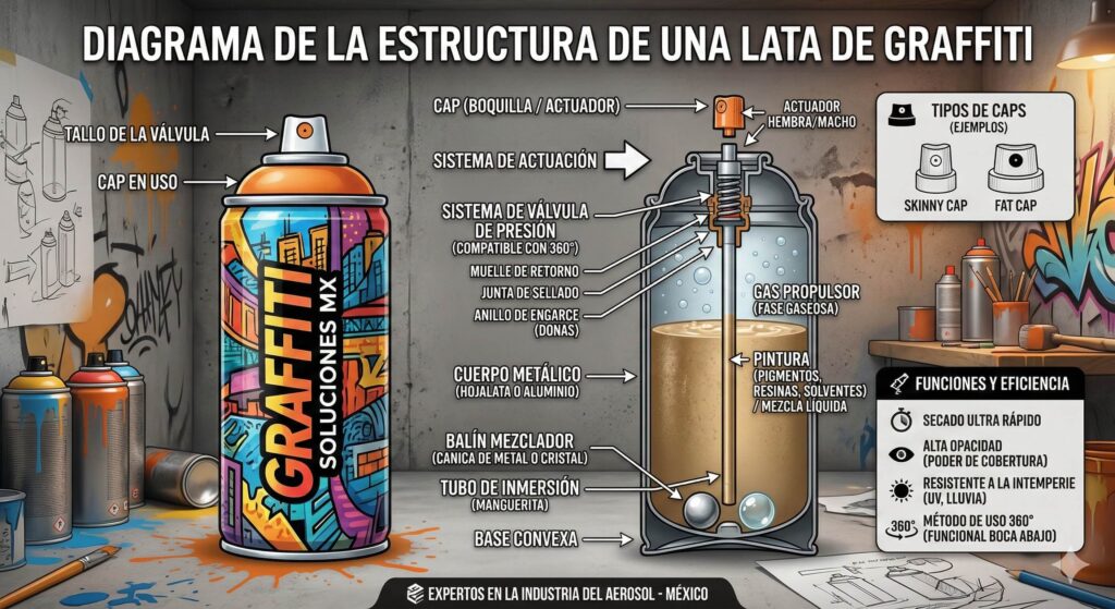 Latas De Aerosol Graffiti Estructura