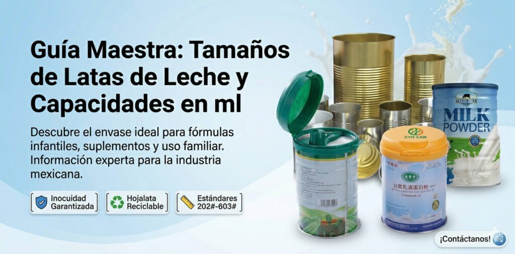 Latas De Leche De Tamanos