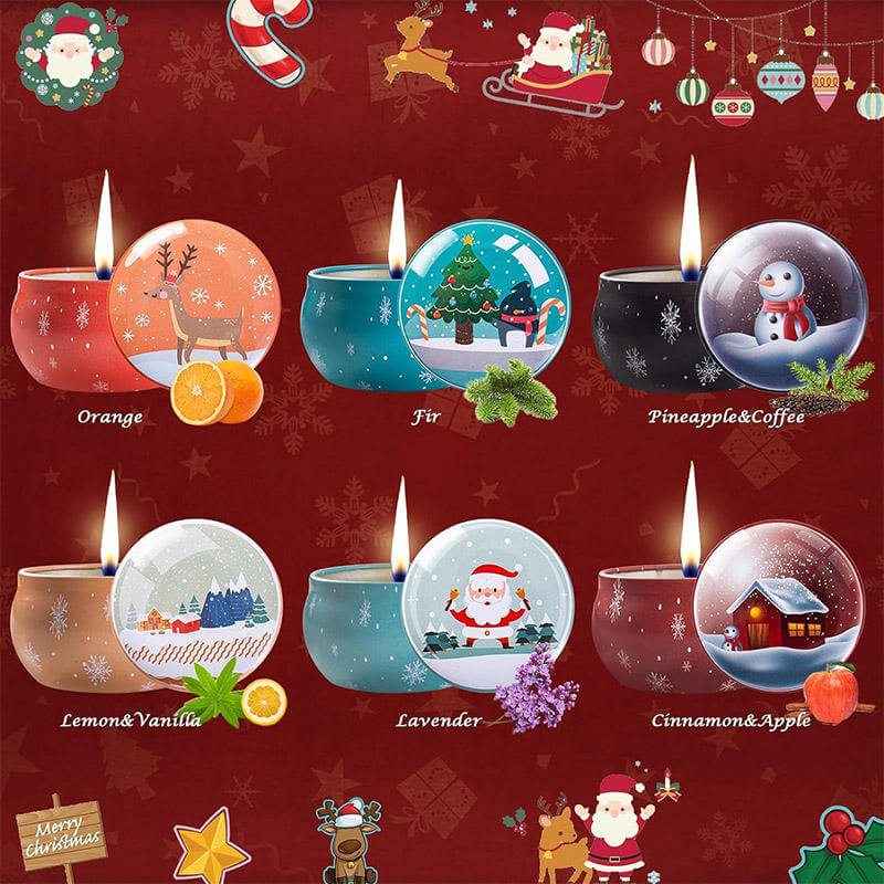 Latas Decoradas Para Velas Christmas