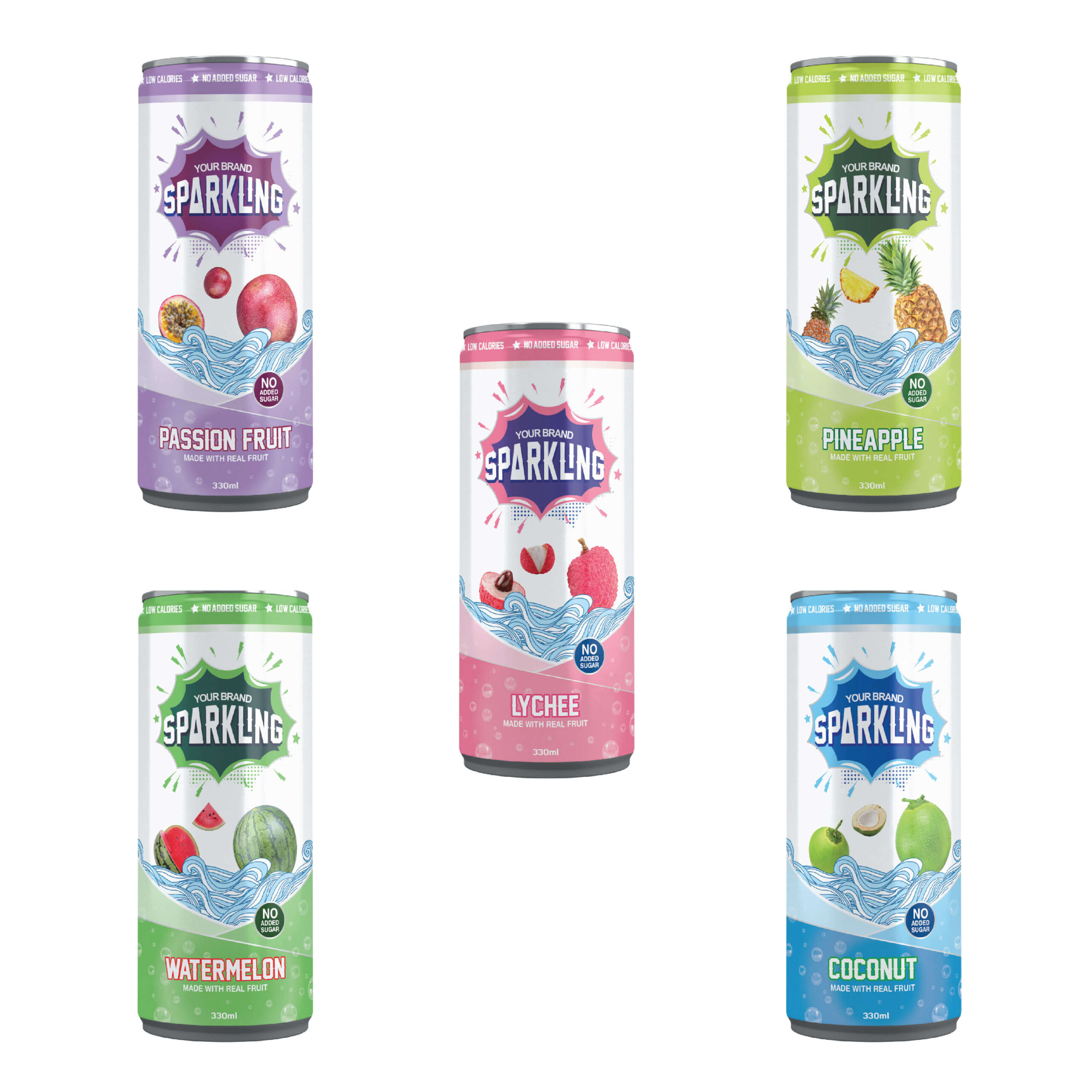 Sleek330ml Fruta Sparkling Refresco Compra De Latas De