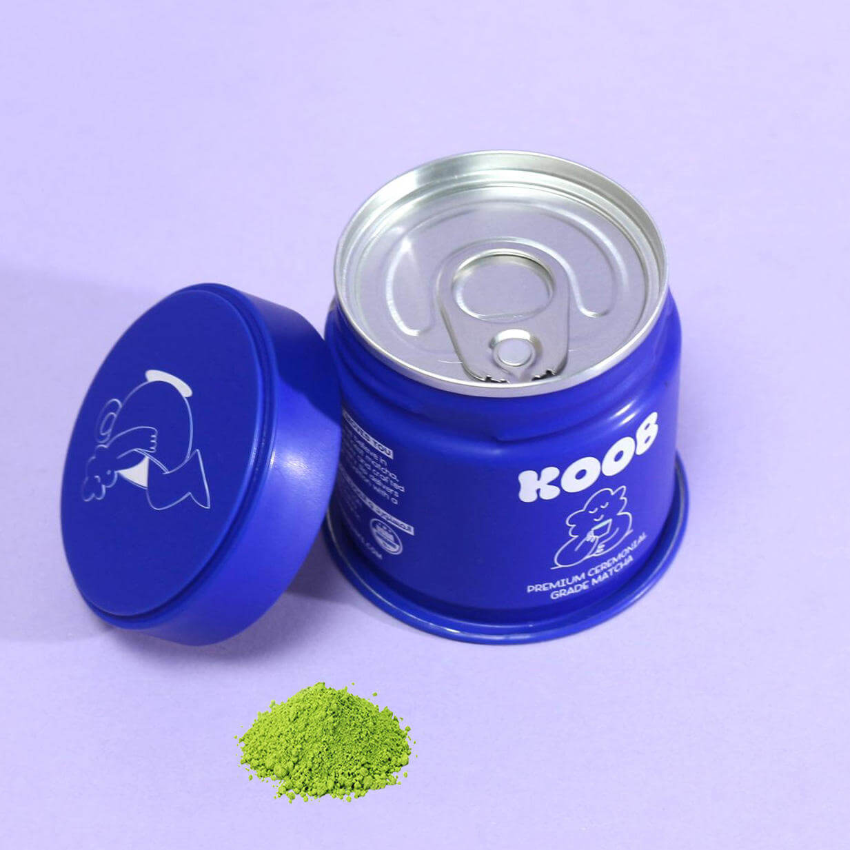 Azul Lata Hermetica Para Matcha
