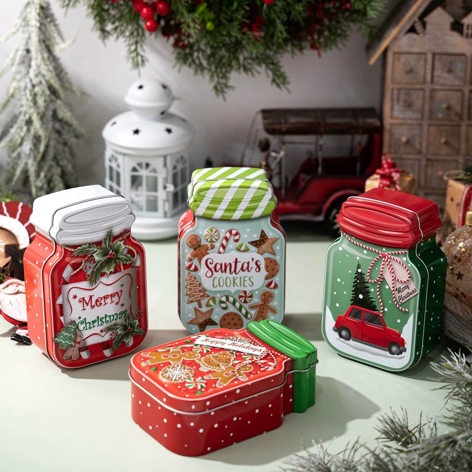 Latas De Dulces Navidenos