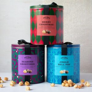 Latas De Palomitas De Maiz Navidena