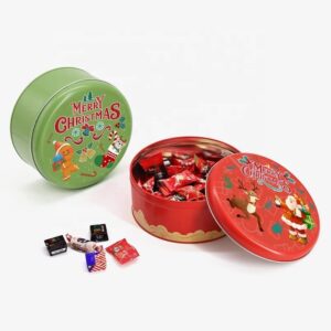 Latas Redondas De Dulce Navidenos