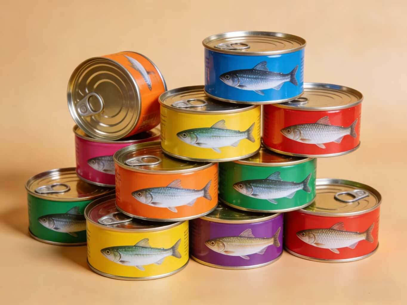 Vacio Mariscos En Latas De Colors